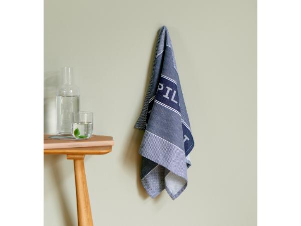 Bitz Pillivuyt Tea Towel 80 X 50 Cm Blue/White Recycled Cotton/other