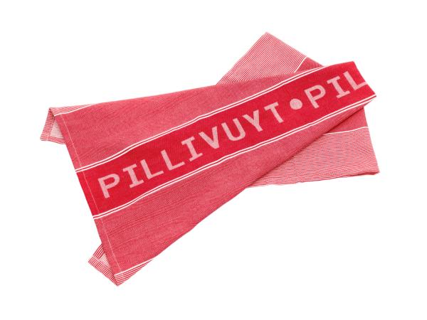 bitz Pillivuyt Tea towel 80 x 50 cm White/Red Recycled cotton/other