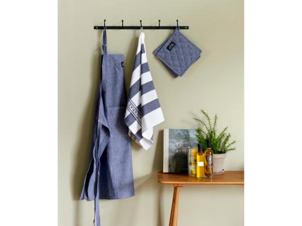 Bitz Pillivuyt Tea Towel 90 X 60 Cm Blue/White Recycled Cotton/other