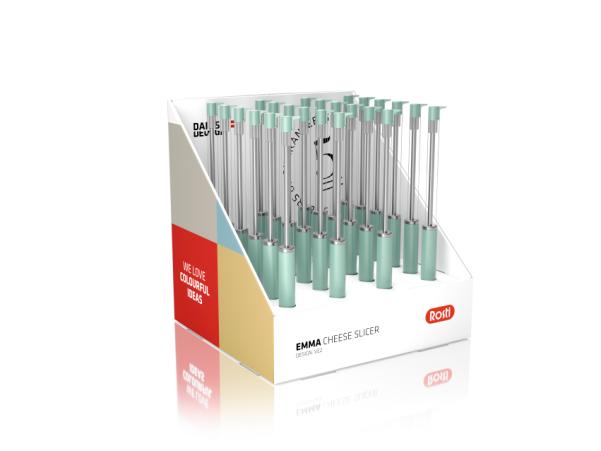 Bitz Rosti Emma Table Display Cheese Slicer 24 Pcs Nordic Green
