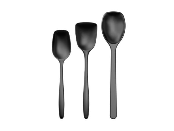 bitz Rosti NEW Classic Pot spoon set 3 parts Carbon black