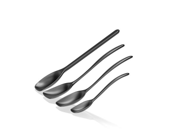 Bitz Rosti NEW Classic Pot Spoon Set 4 Parts Carbon Black