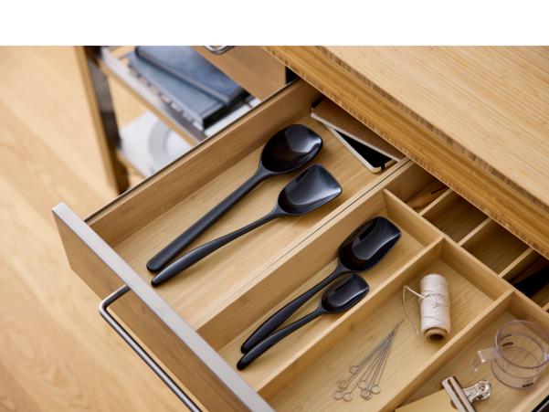 Bitz Rosti NEW Classic Pot Spoon Set 4 Parts Carbon Black