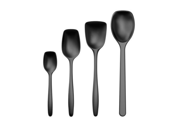 bitz Rosti NEW Classic Pot spoon set 4 parts Carbon black