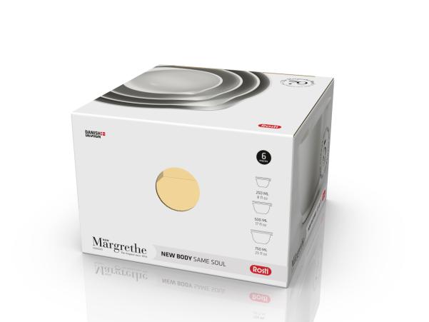 Bitz Rosti NEW Margrethe Mini Bowl Set 0.25 + 0.5 + 0.75 Liter White