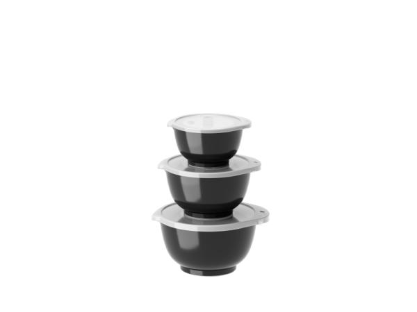 bitz Rosti NEW Margrethe Mini bowl set 0.25 + 0.5 + 0.75 Liter Carbon black