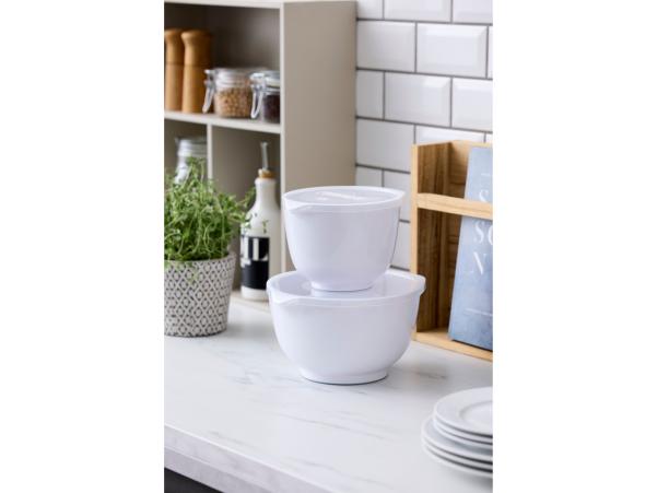 Bitz Rosti NEW Margrethe Mixing Bowl Set 4 Parts 1.5 + 3 Liter White