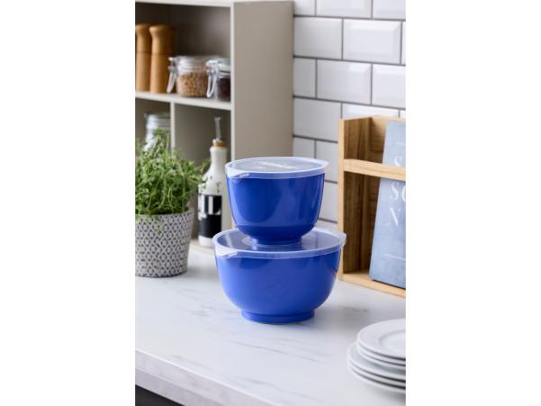 Bitz Rosti NEW Margrethe Mixing Bowl Set 4 Parts 1.5 + 3 Liter Electric Blue