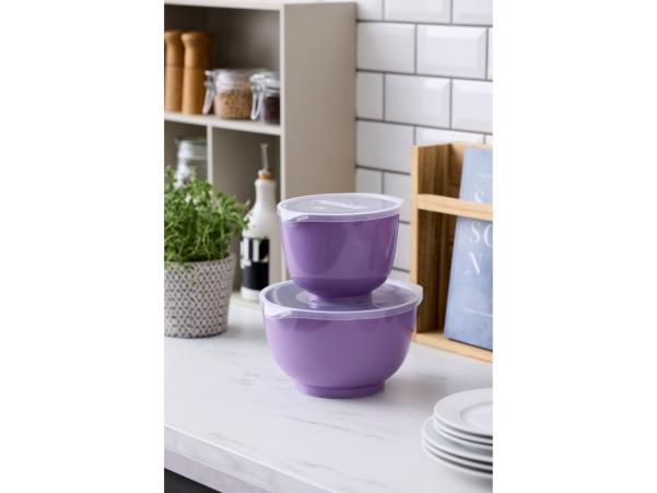 Bitz Rosti NEW Margrethe Mixing Bowl Set 4 Parts 1.5 + 3 Liter Lavender