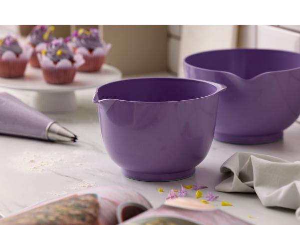Bitz Rosti NEW Margrethe Mixing Bowl Set 4 Parts 1.5 + 3 Liter Lavender