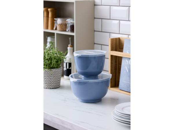 Bitz Rosti NEW Margrethe Mixing Bowl Set 4 Parts 1.5 + 3 Liter Dusty Blue
