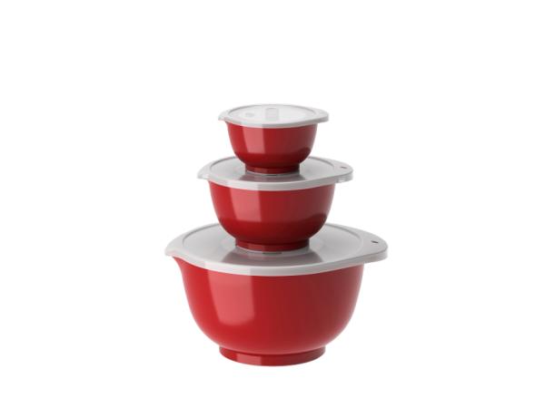 bitz Rosti NEW Margrethe Mixing bowl set 6 parts 0.25 + 0.75 + 3 liter Red