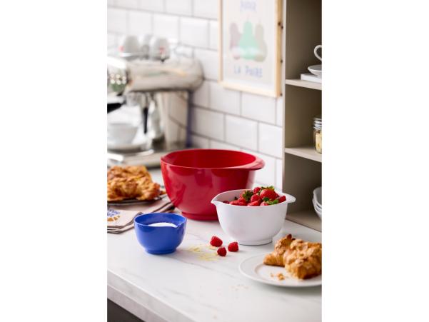 Bitz Rosti NEW Margrethe Mixing Bowl Set 6 Parts 0.25 + 0.75 + 3 Liter French Set Red/White/Blue