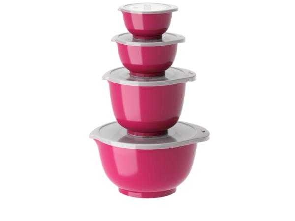 bitz Rosti NEW Margrethe Mixing bowl set 8 parts 0.25 + 0.5 + 1.5 + 3 liter Beetroot