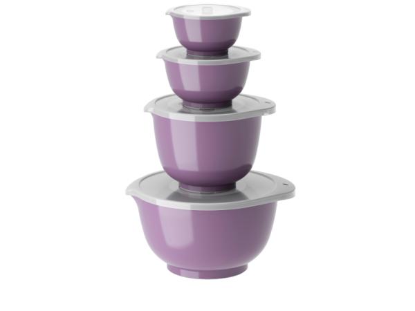 bitz Rosti NEW Margrethe Mixing bowl set 8 parts 0.25 + 0.5 + 1.5 + 3 liter Lavender