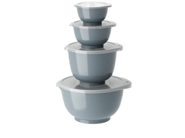 bitz Rosti NEW Margrethe Mixing bowl set 8 parts 0.25 + 0.5 + 1.5 + 3 liter Dusty Blue