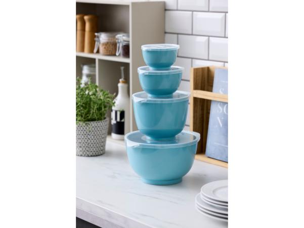 Bitz Rosti NEW Margrethe Mixing Bowl Set 8 Parts 0.25 + 0.5 + 1.5 + 3 Liter Nordic Green