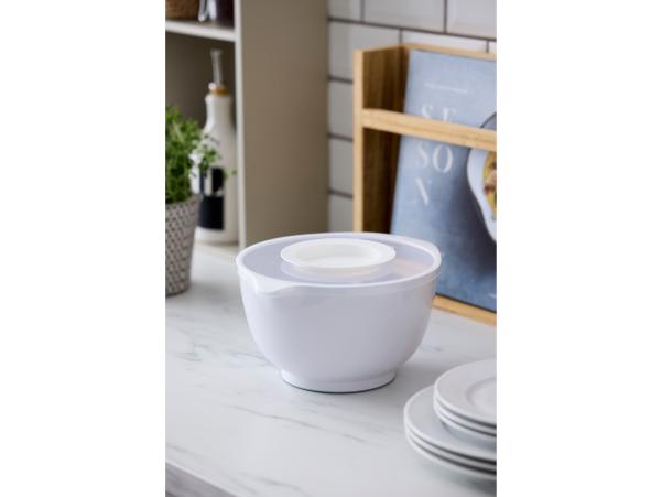Bitz Rosti NEW Margrethe Mixing Bowl W. Anti-splashlid 3 Liter White