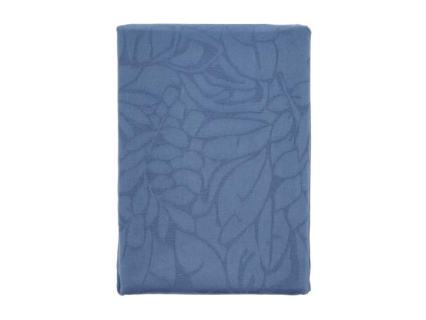 Bitz Södahl Abstract Leaves Damask Tablecloth 140 X 370 Cm Blue