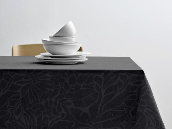 bitz Södahl Abstract leaves Damask Tablecloth 140 x 370 cm Ash