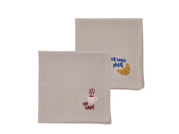 bitz Södahl Bistro Napkins 40 x 40 cm 2 pcs Coffee brown