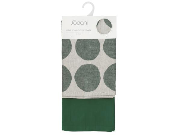 Bitz Södahl Bubbles Tea Towel 50 X 70 Cm 2 Pcs Pine Green