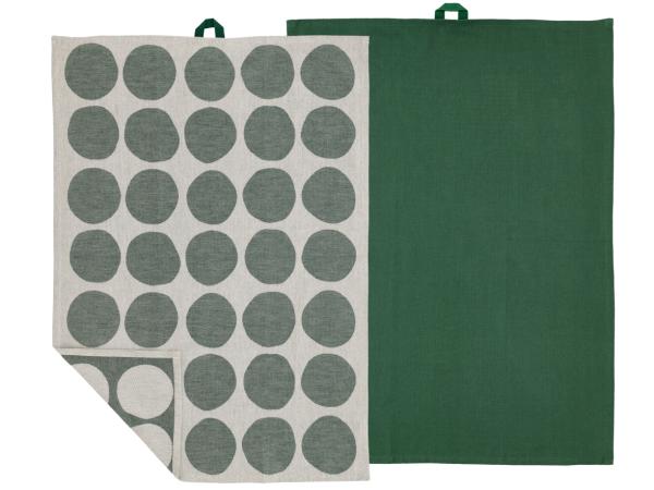 bitz Södahl Bubbles Tea towel 50 x 70 cm 2 pcs Pine green