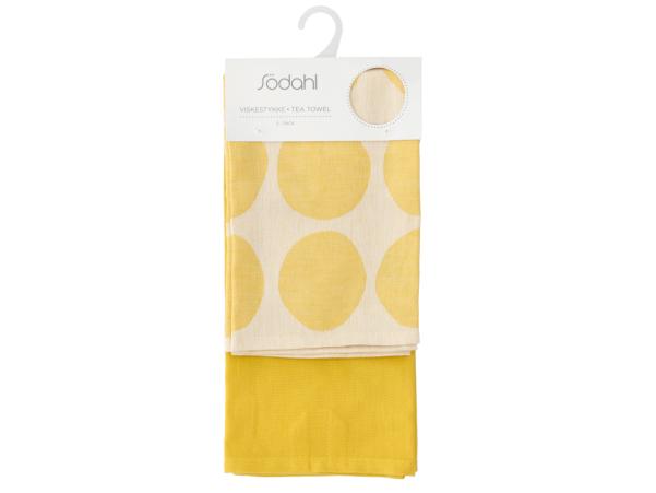 Bitz Södahl Bubbles Tea Towel 50 X 70 Cm 2 Pcs Yellow