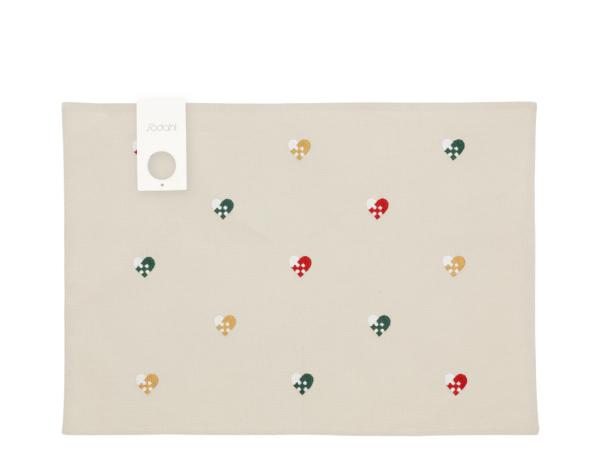 Bitz Södahl Christmas Hearts Embroidery Placemat 33 X 48 Cm 2 Pcs Red