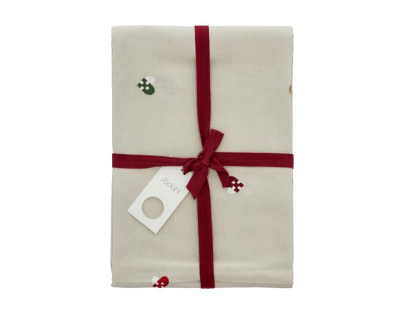 Bitz Södahl Christmas Hearts Embroidery Tablecloth 140 X 220 Cm Red