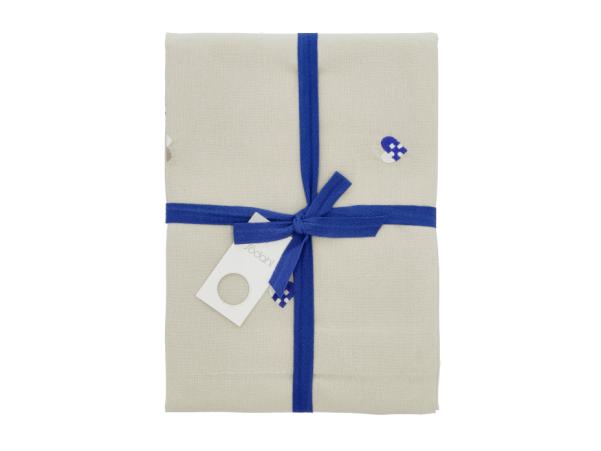 Bitz Södahl Christmas Hearts Embroidery Tablecloth 140 X 220 Cm Blue