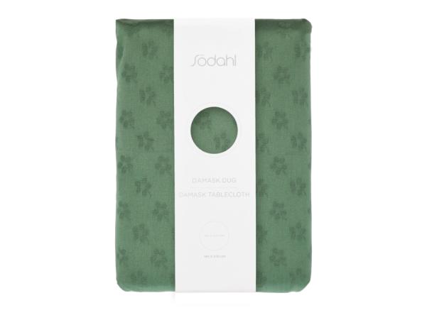 Bitz Södahl Forget-me-not Damask Tablecloth 140 X 370 Cm Green