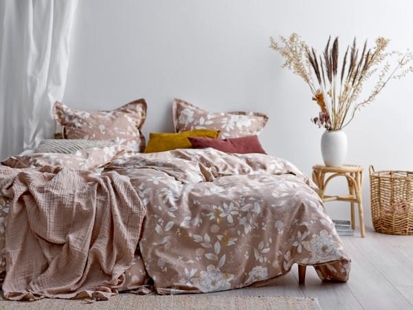 Bitz Södahl Garden Bloom Bed Linen 155 X 220 Cm Beige