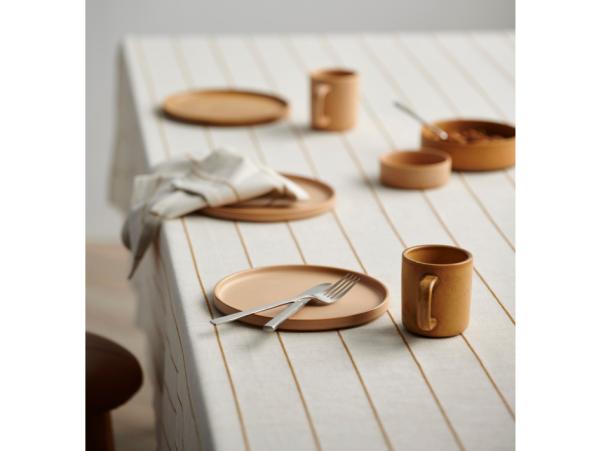Bitz Södahl Line Tablecloth 140 X 220 Cm Offwhite/Gold
