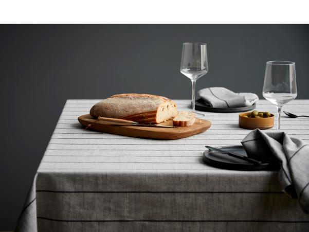 Bitz Södahl Line Tablecloth 140 X 270 Cm Light Grey/Ash