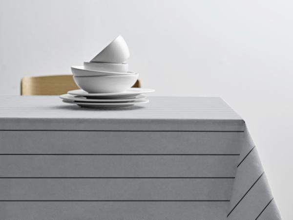 bitz Södahl Line Tablecloth 140 x 270 cm Light Grey/Ash