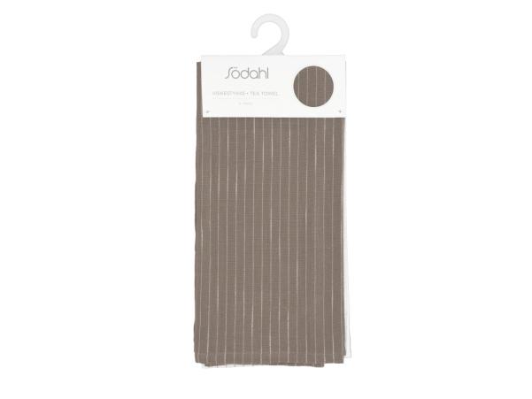 Bitz Södahl Line Tea Towel 50 X 70 Cm 2 Pcs Taupe/White