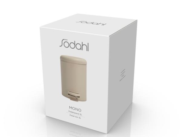 Bitz Södahl Mono Pedal Bin Dia 17 X 25 Cm 3 Liter Beige