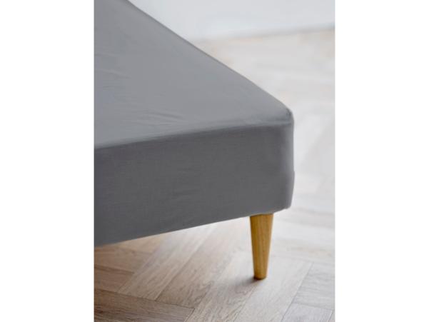 Bitz Södahl Organic Calm Box Sheet 140 X 200 X 30 Cm Stone Grey