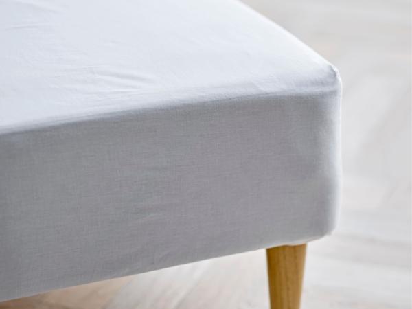 bitz Södahl organic Calm Box sheet 140 x 200 x 30 cm White