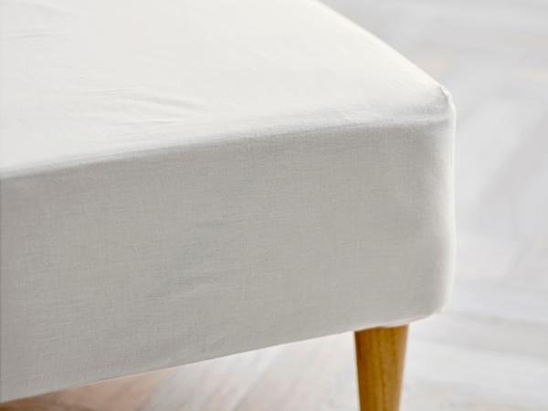 bitz Södahl organic Calm Box sheet 180 x 200 x 30 cm Offwhite