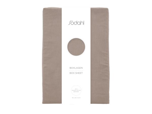 Bitz Södahl Organic Calm Box Sheet 180 X 200 X 30 Cm Taupe