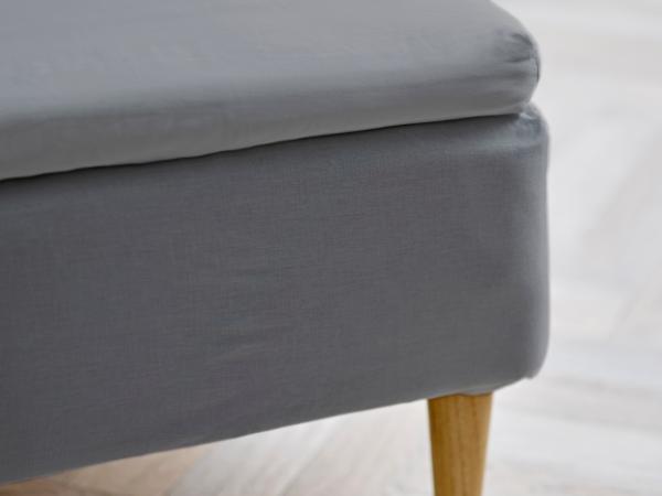 bitz Södahl organic Calm Envelope sheet 90 x 200 x 8 cm Stone Grey