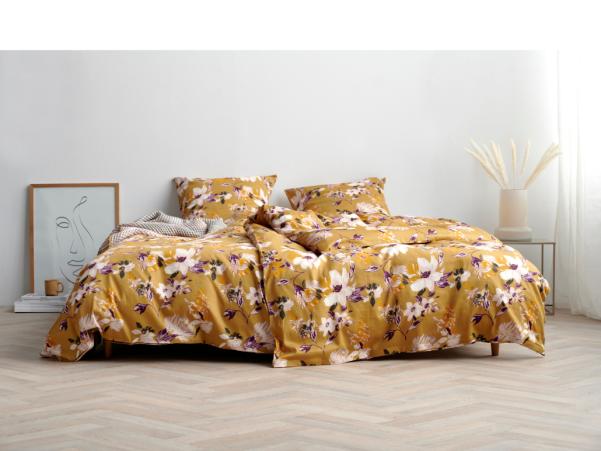 Bitz Södahl Organic History Bloom Bed Linen DE 135 X 200 Cm Golden