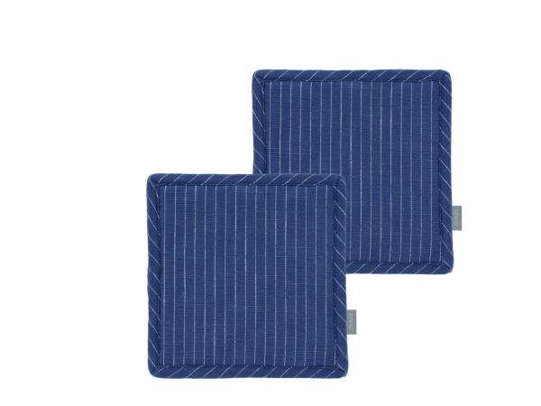 bitz Södahl organic Line Pot holders 20 x 20 cm 2 pcs Royal Blue