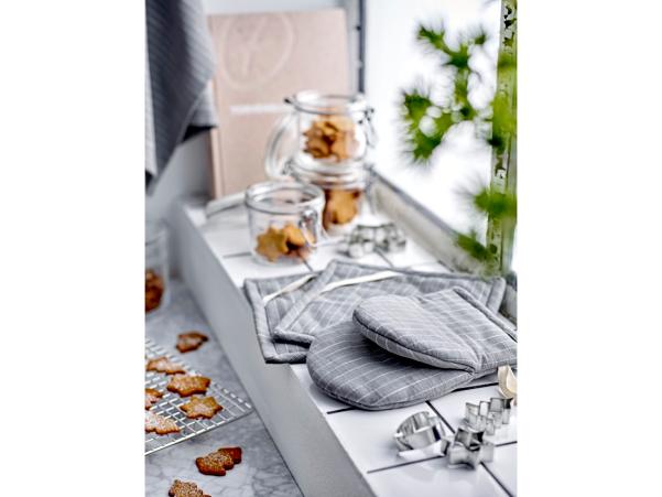 Bitz Södahl Organic Line Pot Holders 20 X 20 Cm 2 Pcs Stone Grey