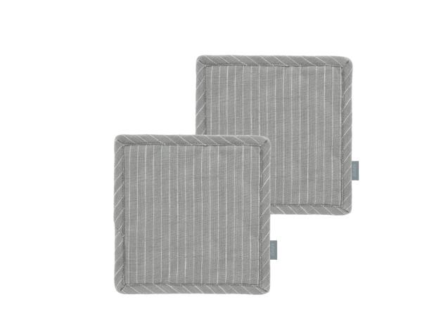 bitz Södahl organic Line Pot holders 20 x 20 cm 2 pcs Stone Grey