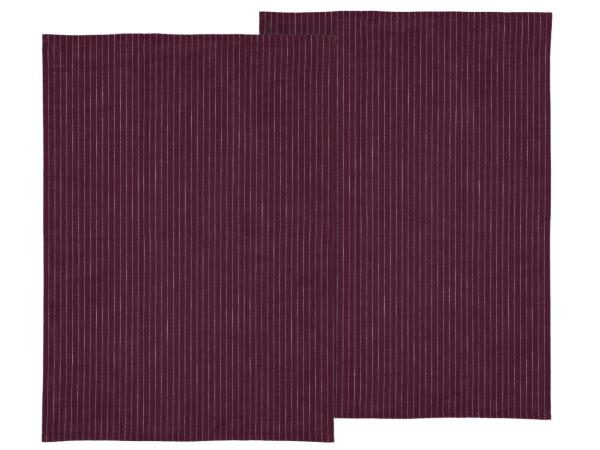 bitz Södahl organic Line Tea towel 50 x 70 cm 2 pcs Purple