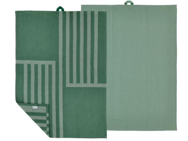 bitz Södahl Reflection Tea towel 50 x 70 cm 2 pcs Pine green