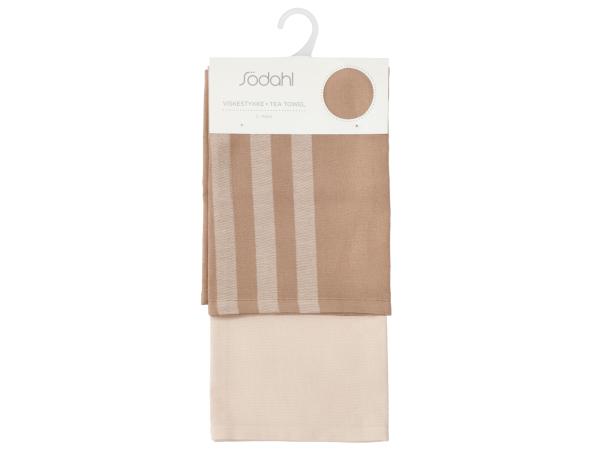 Bitz Södahl Reflection Tea Towel 50 X 70 Cm 2 Pcs Warm Taupe